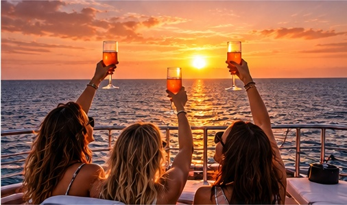 Sunset cruise met catamaran op Curaçao
